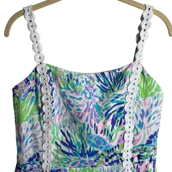 Lilly Pulitzer Jesse Romper in Multi Shell of a Party Size 8 - Picture 4 of 14